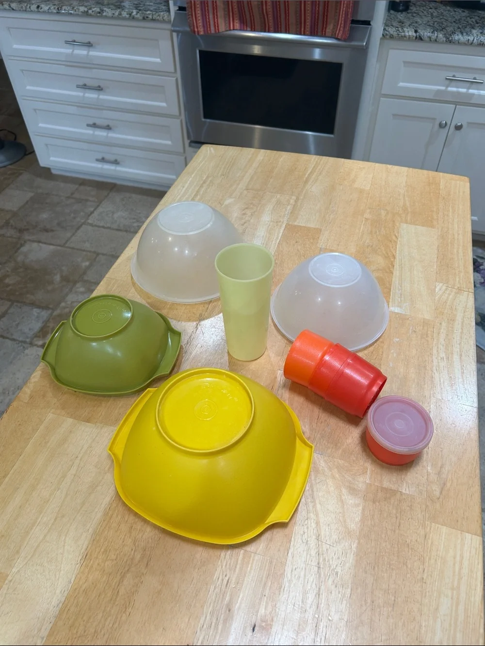 Assorted Vintage Tupperware Bundle Plastic Mixing Bowls and Storage Bowl Set